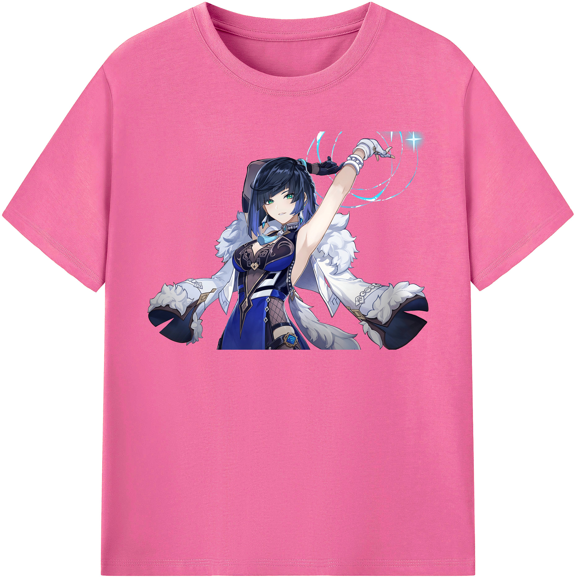 げんし神 夜兰 やらん genshin Yaran レディースカジュアルプリントTシャツ（綿100％）